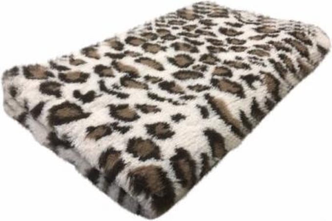 Vetbed Luipaard - Bruin Creme - Antislip Hondenmat - 150 x 100 cm