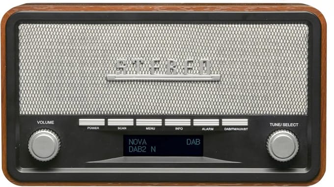 QIN® CD Speler - CD Speler Bluetooth - FM radio - Bruin - 27cm x 11cm x 15cm