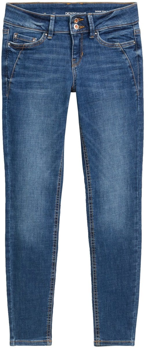 Tom Tailor Denim - TTJONA Extra Magere Jeans - Maat 29 - Used Mid Stone Blue Denim