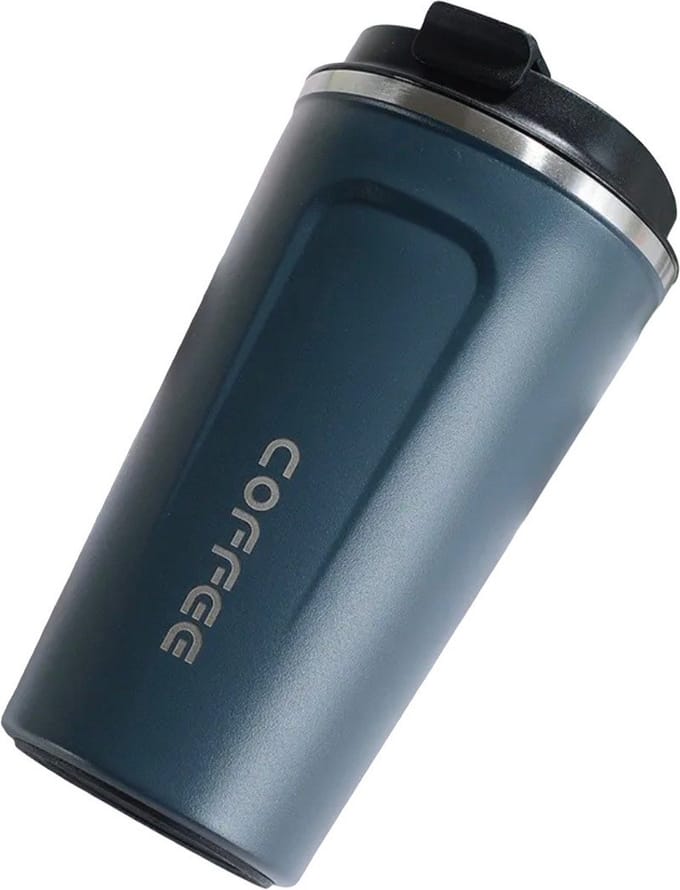 Premium RVS Koffiebeker 510 ML - Thermosbeker - Herbruikbare Theebeker - Drinkbeker - Blauw