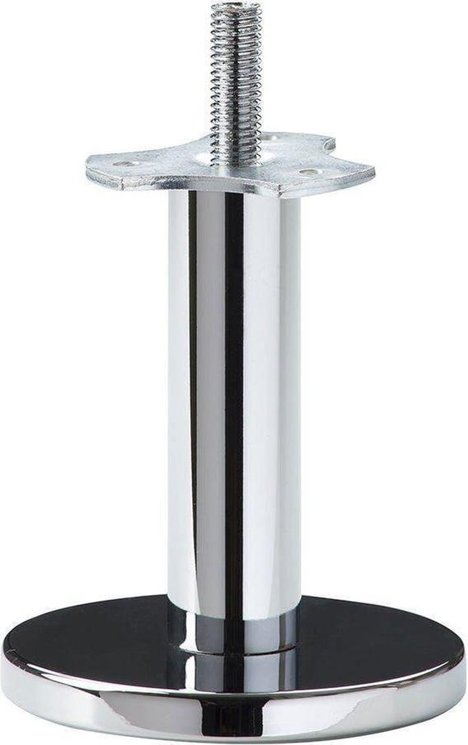 FLE - Stalen meubelpoot chroom rond ø 2,5 cm en hoogte 12 cm (M10)