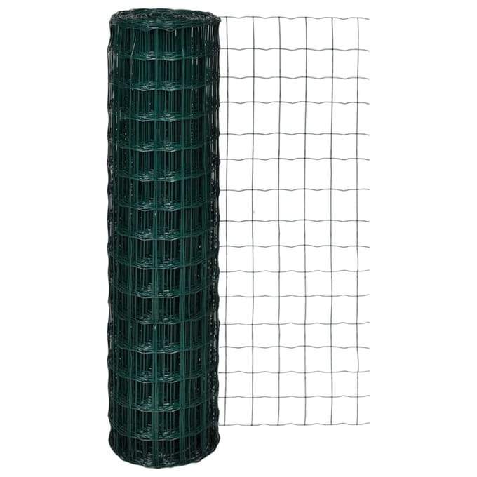 vidaXL - Euro - hek - 10x1,5 - m - staal - groen