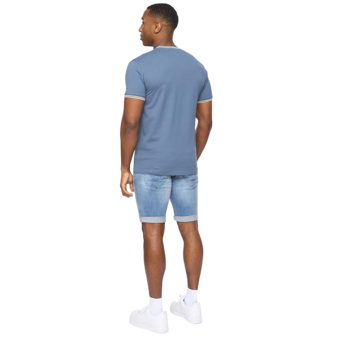 Crosshatch Heren Shellworth T-Shirt (Denim)