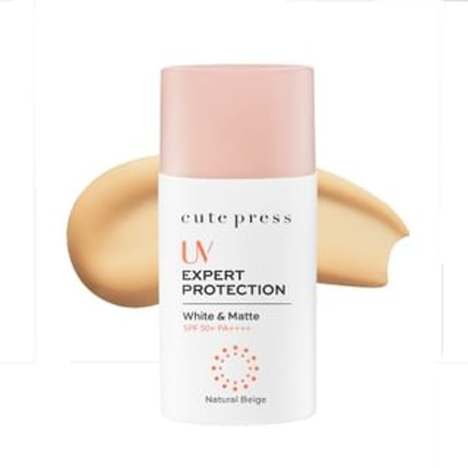 Cute Press - UV Expert Protection White & Matte SPF 50+ PA++++ Natural Beige - 40ml