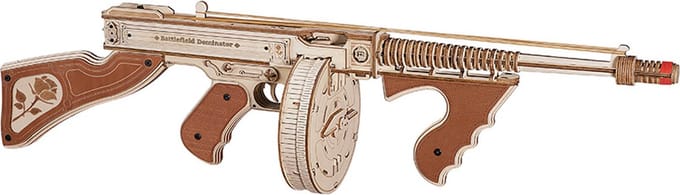 Robotime, 3D Houten Puzzel Submachine Gun, LQB01, 70x14x18cm