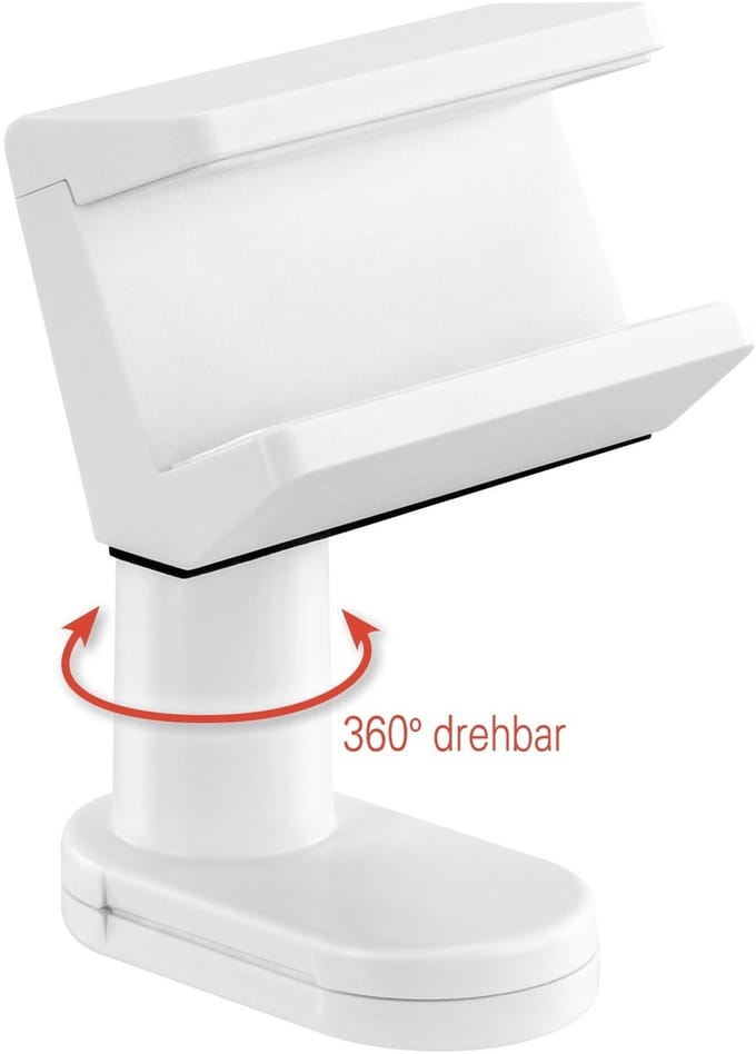 MaxTrack stekkerdoos bureaubevestiging | draaibaar | veerklem | bureaublad tot 40mm | wit