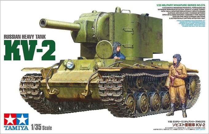 Tamiya Modelbouwpakket Militaire voertuigen - 35375 Russian Heavy Tank KV-2 Plastic - 1:35 - Modelbouw