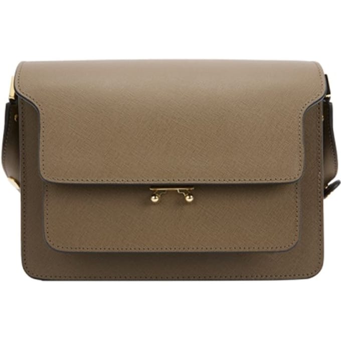 Marni Trunk Bag Medium Cigar Dames Tassen Bruin SBMPN09NO1-LV520-ZM28N Basic Set (Bag+Dust Bag) gray