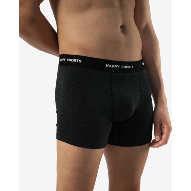 Happy Shorts Boxershorts Heren Multipack 6-Pack Grijs / Blauw Gestreept - Maat S