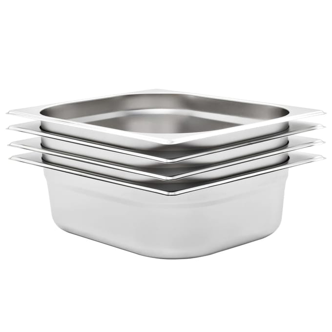 vidaXL - Gastronormbakken - 4 - st - GN - 1/2 - 100 - mm - roestvrij - staal