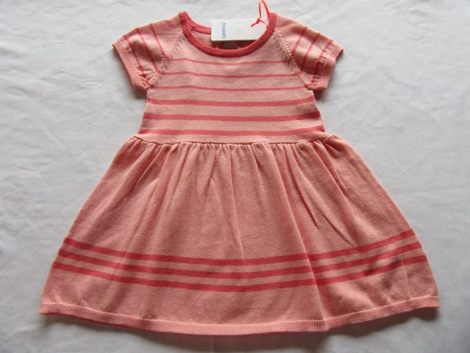 noukie's , jurk , klleed , fijn gebreid , orange met glitter , 2 jaar 92
