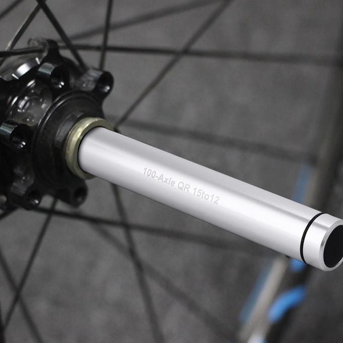 Fiets Fiets Steekas Naaf Adapter 15mm naar 12mm Snelspanner Zilver zilver