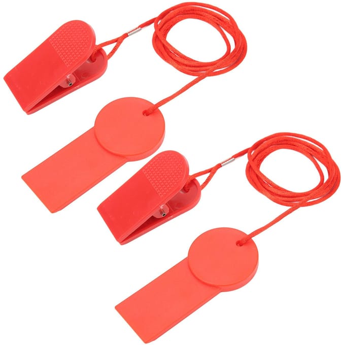 2 stuks Loopband Veiligheidssleutel Loopmachine Veiligheidsschakelaar Veiligheidsvergrendeling Noodstop Vervanging red