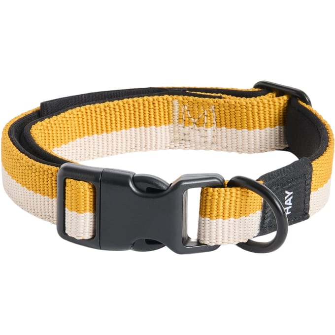 HAY Halsband Dogs Flat - S/M - off-white/ochre