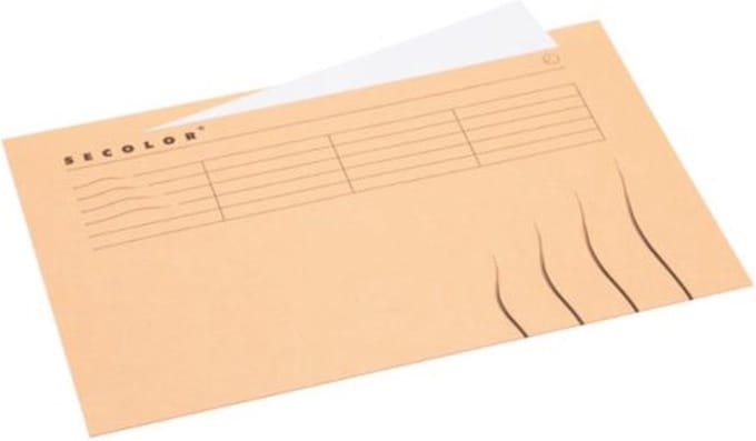 Vouwmap Secolor Folio ongelijk 225gr chamois - 25 stuks