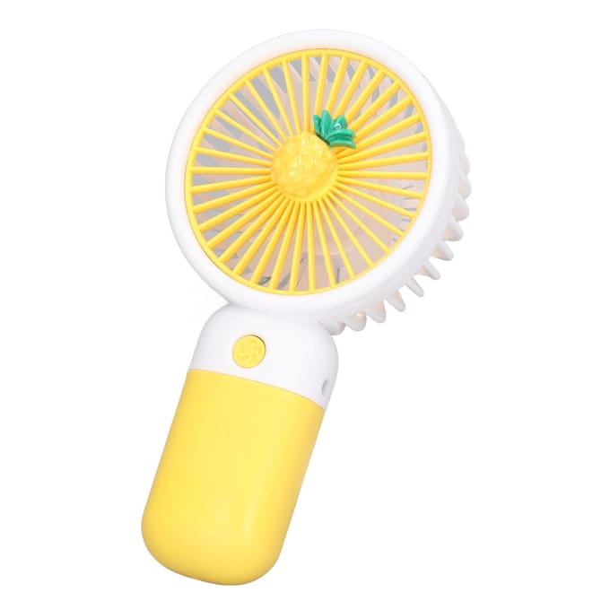 Mini Handventilator Cartoon Ontwerp Sterke Wind USB Oplaadbaar Mini Draagbare Ventilator voor Reizen Kantoor yellow