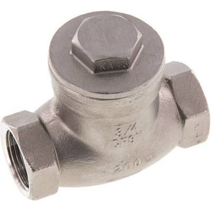G 3/4'' RVS Swing Terugslagklep 16 Bar (232 Psi) Metalen Afdichting