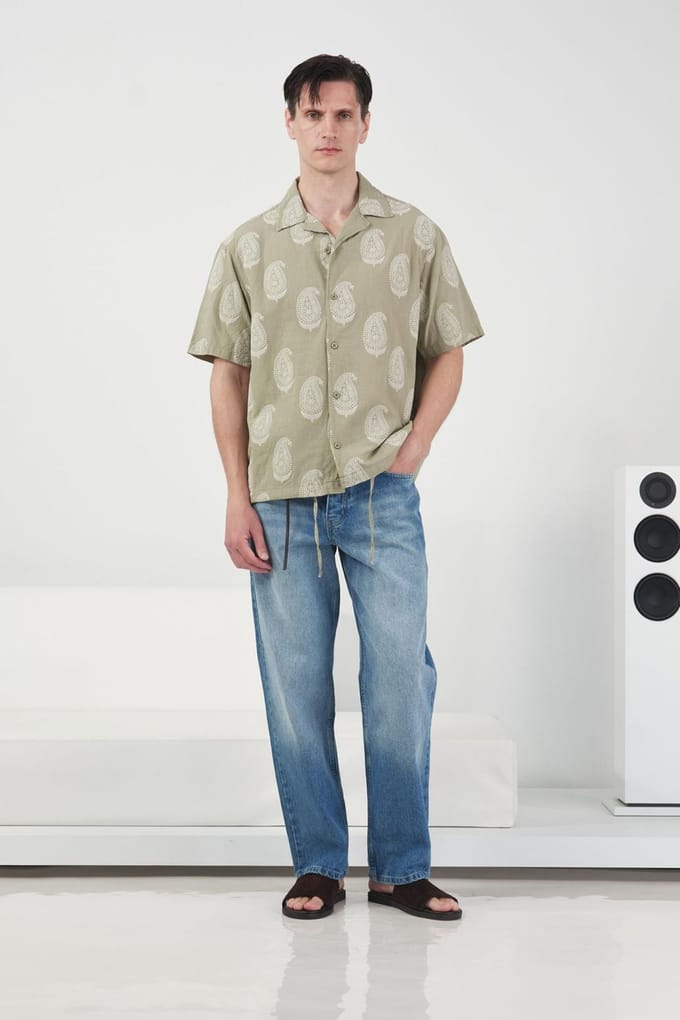 Paisley Print Korte Mouwen Shirt