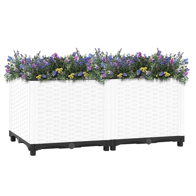 vidaXL - Plantenbak - verhoogd - 80x40x38 - cm - polypropeen