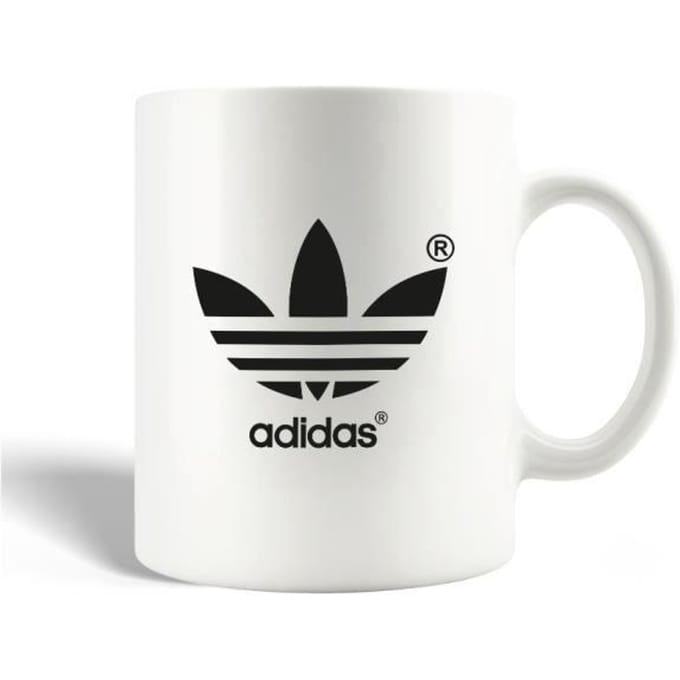 Keramische mok Adidas Logo Zwart modemerk