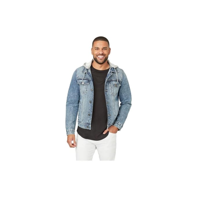 GUESS Vintage Amerikaanse Denim Jas met Afneembare Capuchon Heren jassen X2ON01D3DA0 M gray
