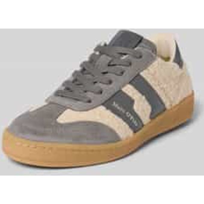 Lage sneakers met runderleer