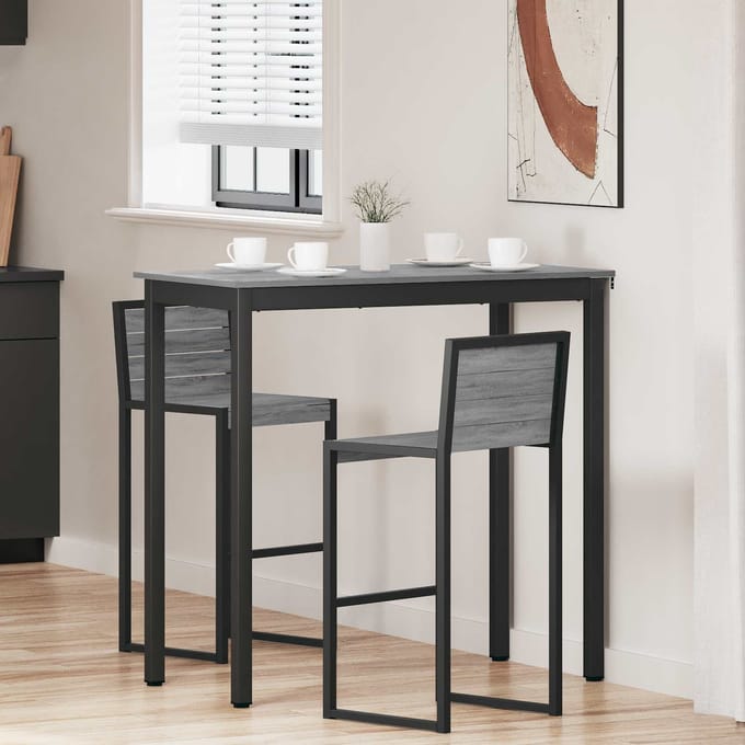 vidaXL - Staande - Bartafel - Bewerkt - hout - Rechthoekig