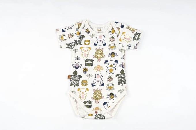 Frogs and Dogs - Romper Friends Off - Wit - Maat 68 - Jongens, Meisjes
