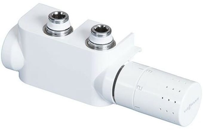 Viessmann Ventielblok met design-thermostaatkop wit, links 7750492