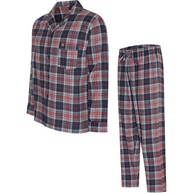 Cappuccino Italia - Heren Pyjama Alba Pyjama - Rood - Maat M