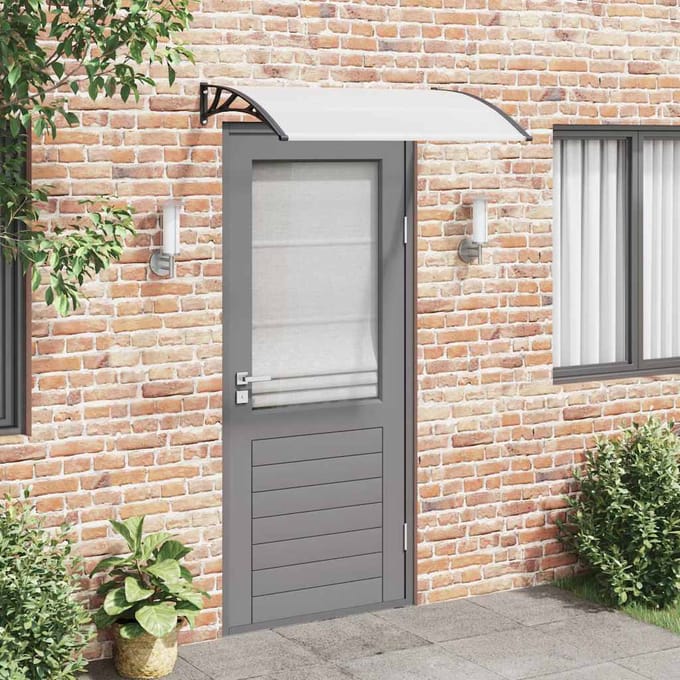 vidaXL - Deurluifel - 120x75 - cm - PC - zwart - en - transparant