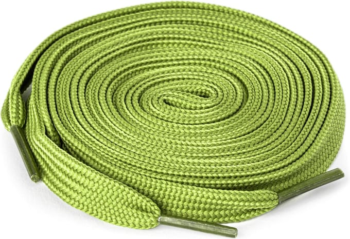 Ecorare® - Schoenveters lichtgroen 100 cm - plat - veters 100cm