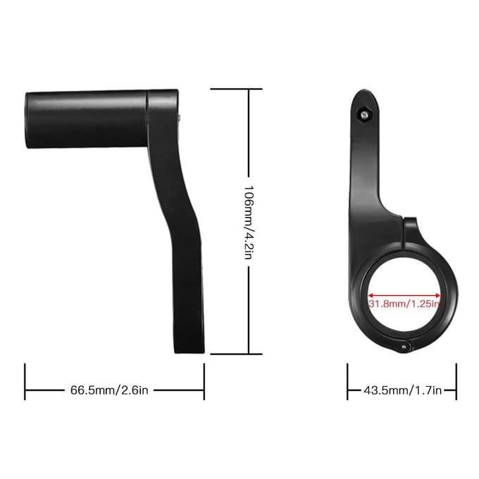 Fietsstuur Verlengbeugel Fietscomputer Verlengbeugel zwart