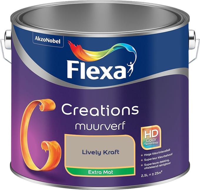 Flexa - Creations Muurverf Extra Mat - Lively Kraft - Mengverf - 2,5 L