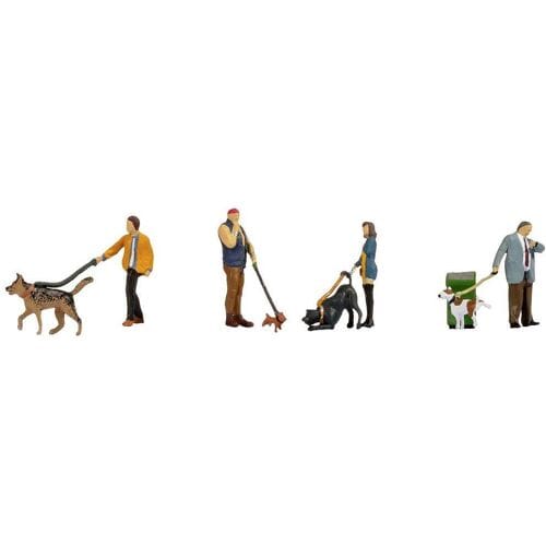NOCH 45471 TT Mensen met honden figuren Geverfd