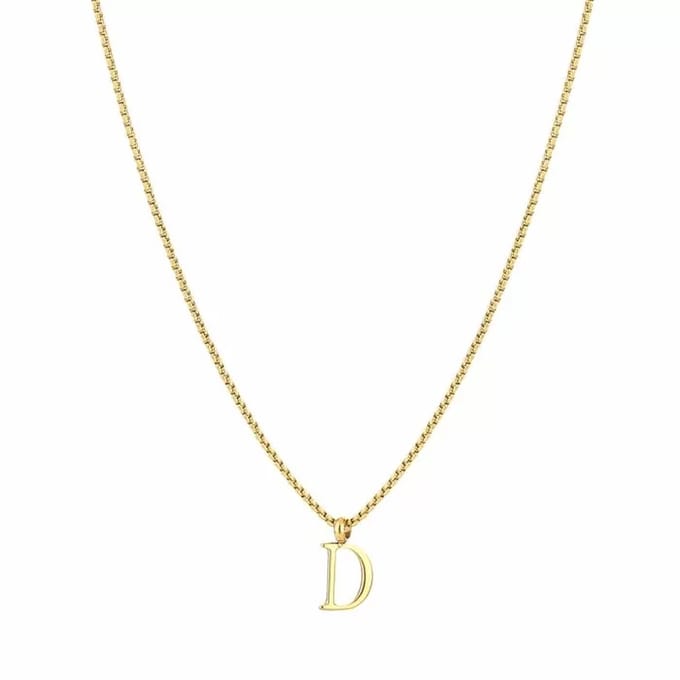 Bijoutheek Collier Letter D Goud