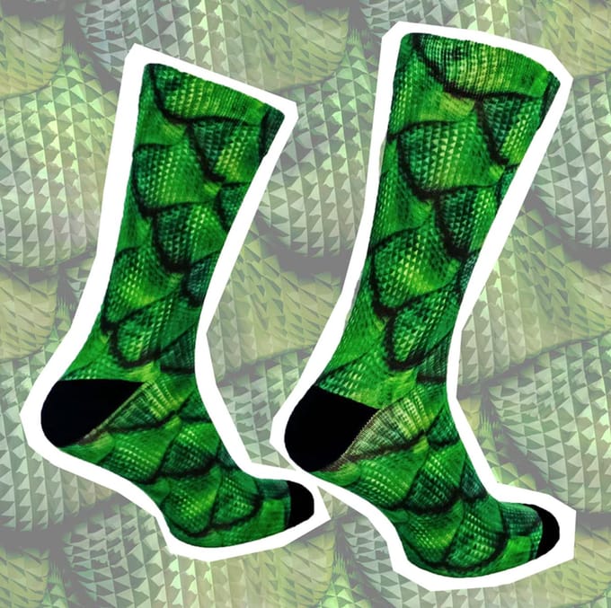 Sock my iguana skin maat 43/46 groen