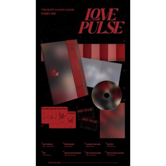 Selecteer POB TREASURE 3e MINI ALBUM LOVE PULSE No POB Random black