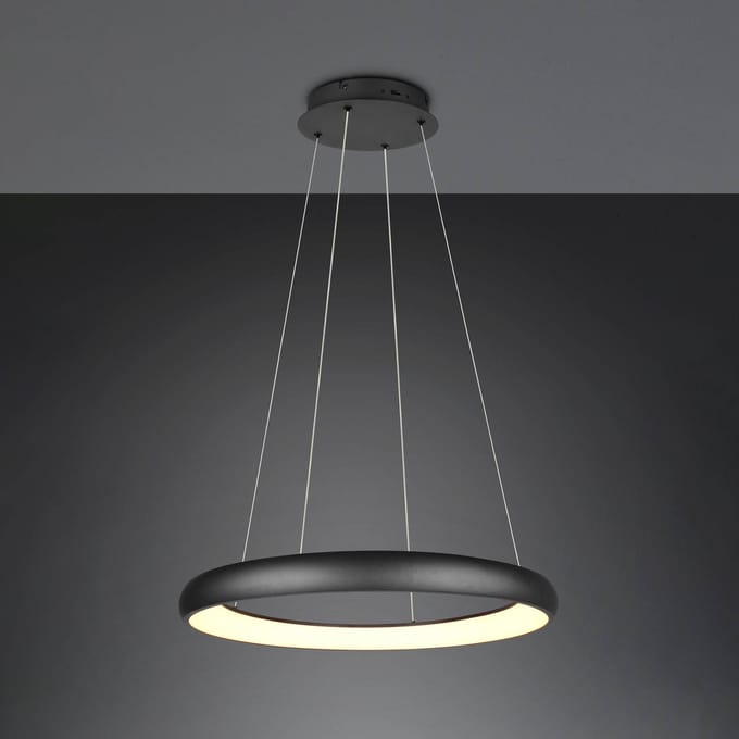 Trio Lighting Hanglamp Cardona, Ø 75 cm, zwart, CCT, metaal