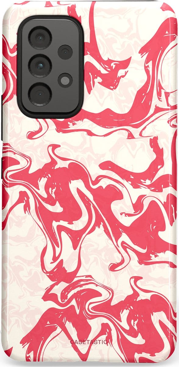 Casetastic hoesje geschikt voor Samsung Galaxy A53 (2022) 5G - Dubbellaagse bescherming - Marshmellow Explosie - Fashion Case - Koraal Wit Crème Lichtroze