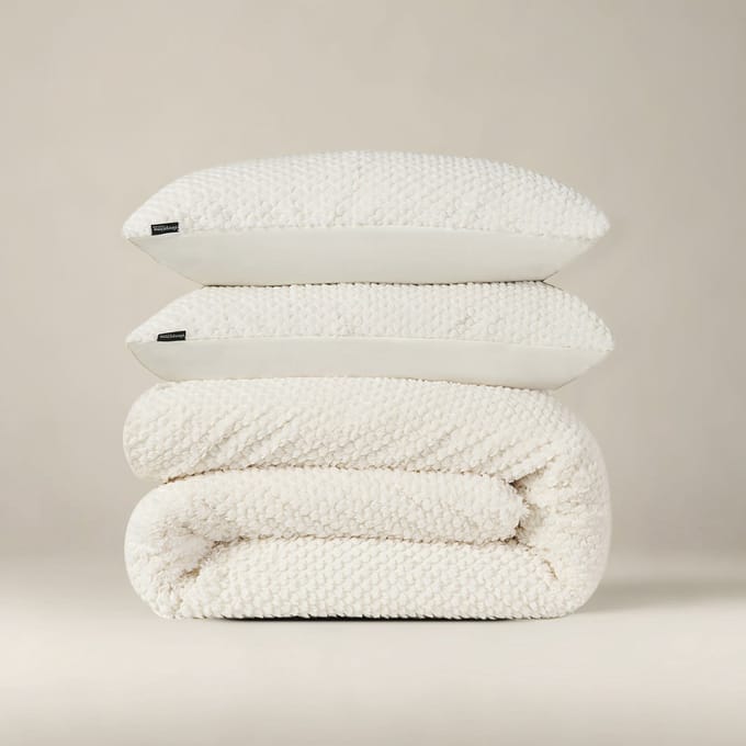 Sleeptime Fur Teddy Dekbedovertrek - 140X200/220 + 1 x kussensloop 60x70 - Creme