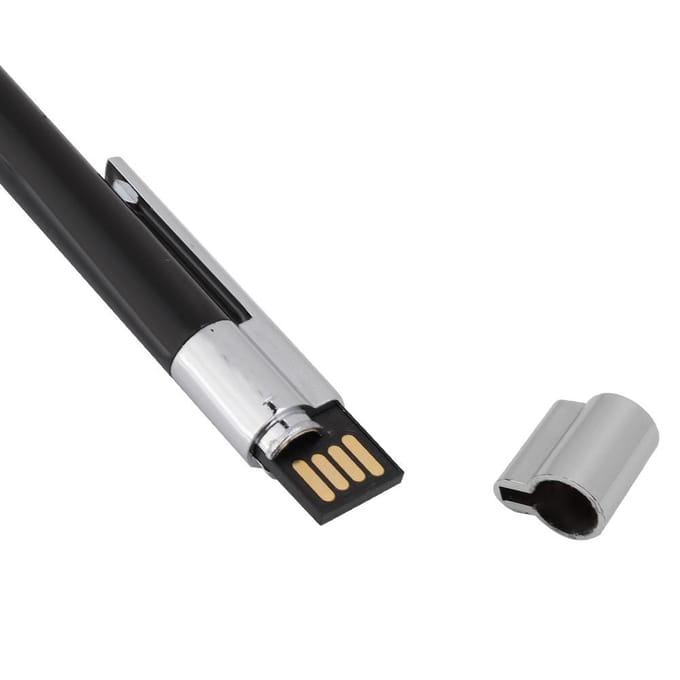 Ultra Fijn 2 in 1 USB-stick+Balpen USB2.0 Flash Drive Pen(Zwart 32G) zwart