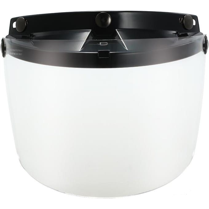 Universele 3 Snap Flip Up Vizier Schild Lens voor Retro Open Face Motorfiets transparant