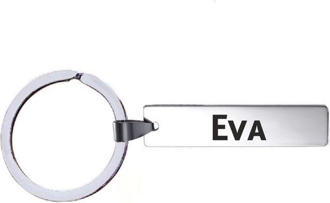 Sleutelhanger Met Naam - Eva - RVS