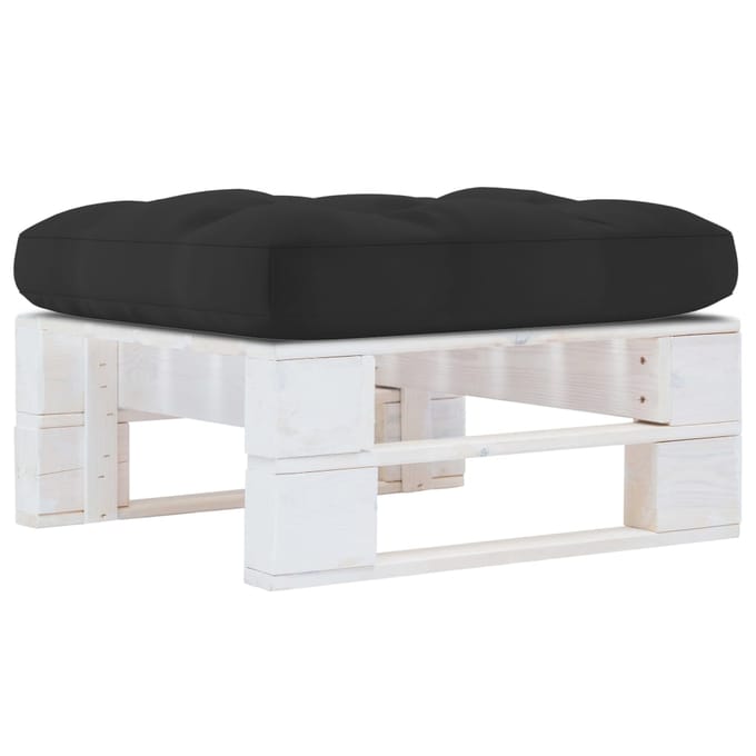 vidaXL - Tuinhocker - pallet - geïmpregneerd - grenenhout - wit