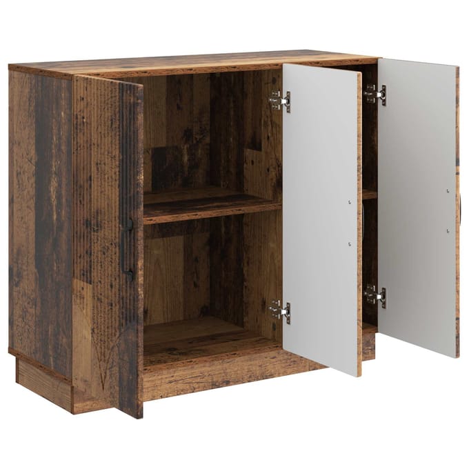 vidaXL - Dressoir - Oud - hout - 89 - x - 34,5 - x - 77 - cm - Bewerkt - hout