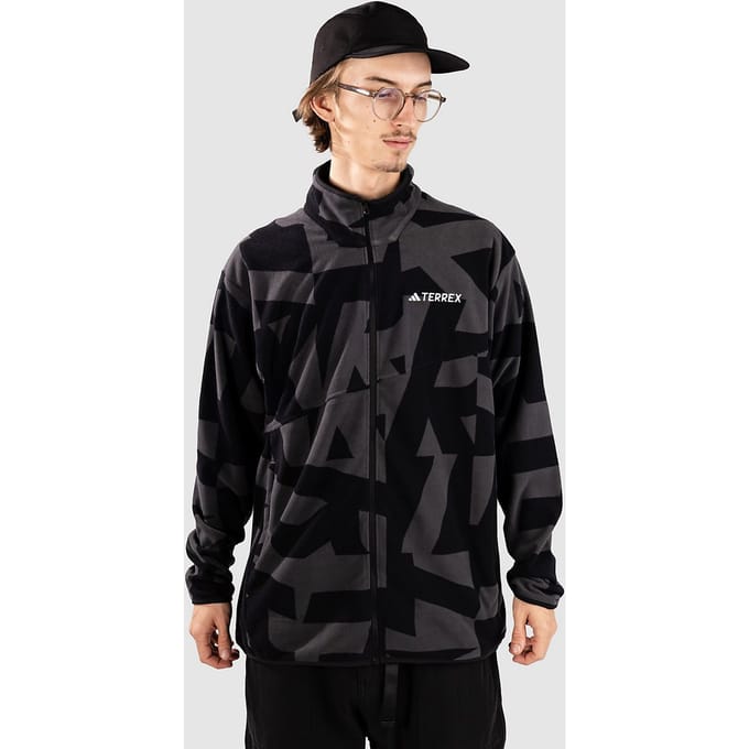 adidas Terrex Mt Aop Fleece Jas zwart
