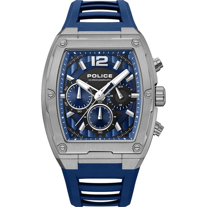 Police PEWGQ0092802 - Horloge - Siliconen - Donkerblauw - 51.5 mm