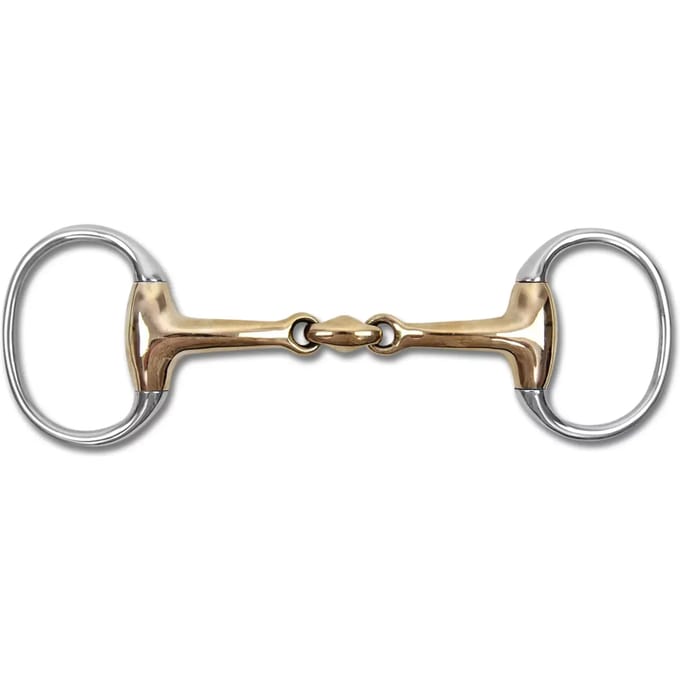 Waldhausen Egg Butt Dubbel Gebroken Trensbit Goud 14.5 cm
