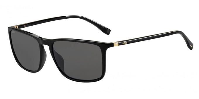 Boss BOSS 0665/S/IT BLACK GOLD/GREY 57/16/145 Herrenbrillen Zonnebrillen